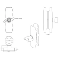Brat RAM Mounts Double Socket Arm - D Size Medium