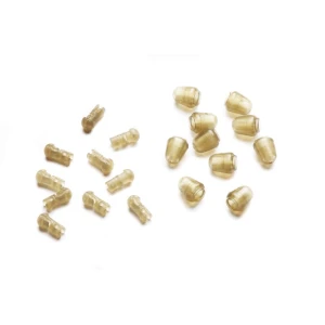 Conector Falcon Quick Change Beads, Marime S, 10 Buc/plic, Maro Transparent