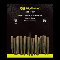Conuri Antitangle RidgeMonkey RM-Tec Anti Tangle Sleeves Organic Brown Short 25buc/plic