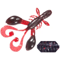 Grub Colmic Rugby Craw 4.5" 11.4cm Black Red Flk