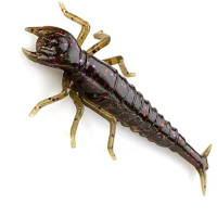 Creatura FISHUP Diving Bug, 5cm, Green Pumpkin Brown Red & Purple, 8buc/pac