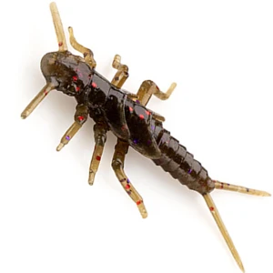 Creatura FISHUP Stonefly, 2.1cm, Green Pumpkin Brown Red & Purple, 12buc/pac