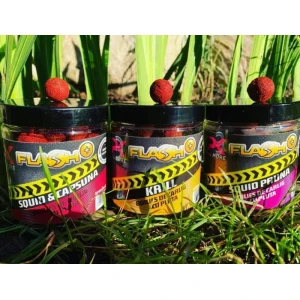 Boilies Carlig Critic Echilibrat Cpk Flash Plus Squid & Capsuna, 125g, 16mm+20mm