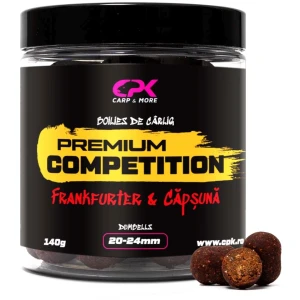 Boilies De Carlig Cpk Premium Competition Dumbells, Frankfurter-capsuna, 20-24mm, 140g