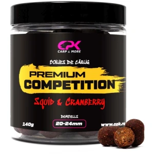 Boilies De Carlig Cpk Premium Competition Dumbells, Squid-cranberry, 20-24mm, 140g