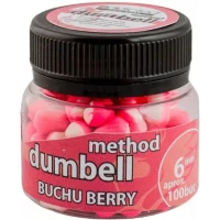Method Dumbell Carp Baits Addicted, Buchu Berry, Roz Alb, 6mm