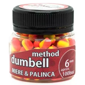 Method Dumbell Carp Baits Addicted, Miere Palinca, Galben Roz, 6mm Method Dumbell Carp Baits Addicted, Miere Palinca, Galben Roz, 6mm
