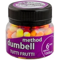 Method Dumbell Carp Baits Addicted,  Tutti Frutti, Galben Portocaliu, 6mm
