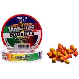 Wafter SENZOR Bumbastic Dumbells Pentru Banda, Capsuna Usturoi, 4-5mm, 15g Wafter SENZOR Bumbastic Dumbells Pentru Banda, Capsuna Usturoi, 4-5mm, 15g