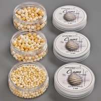 Wafters Addicted Carp Baits Clams Cocos Vanilie, Maroniu Natur & Alb, 5mm, 25g
