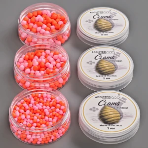 Wafters ADDICTED CARP BAITS Clams Miere Palinca, Portocaliu & Pink Wahed, 8mm, 25g