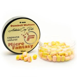 Wafters Addicted Carp Baits Dumbell Fantasy, Capsuna & Usturoi, 8mm, 50ml Wafters Addicted Carp Baits Dumbell Fantasy, Capsuna & Usturoi, 8mm, 50ml