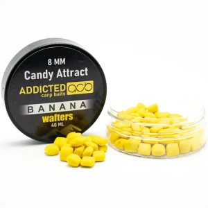 Wafters Addicted Carp Baits Pillow Candy Attract, Banana, Galben, 8mm, 40ml Wafters Addicted Carp Baits Pillow Candy Attract, Banana, Galben, 8mm, 40ml
