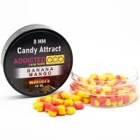 Wafters Addicted Carp Baits Pillow Candy Attract, Banana & Mango, Galben / Portocaliu, 8mm, 40ml Wafters Addicted Carp Baits Pillow Candy Attract, Banana & Mango, Galben / Portocaliu, 8mm, 40ml