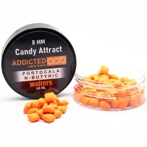 Wafters Addicted Carp Baits Pillow Candy Attract, Portocala & N-Butyric, Portocaliu, 8mm, 40ml Wafters Addicted Carp Baits Pillow Candy Attract, Portocala & N-Butyric, Portocaliu, 8mm, 40ml