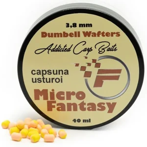 Wafters Dumbell Addicted Carp Baits Fantasy Capsuna & Usturoi, 3.8 mm Wafters Dumbell Addicted Carp Baits Fantasy Capsuna & Usturoi, 3.8 mm
