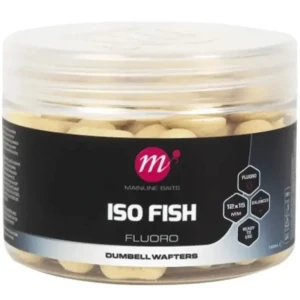 Wafters Dumbell Mainline Fluoro White, Iso Fish, 12x15mm