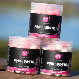 Wafters Mainline Fluo Roz & Alb, Banoffe, 15mm Wafters Mainline Fluo Roz & Alb, Banoffe, 15mm