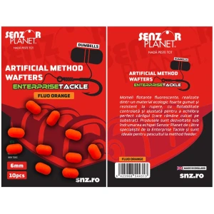 Wafters Senzor Method Enterprise Tackle Dumbells, Fluo Orange, 6mm, 10buc/pac Wafters Senzor Method Enterprise Tackle Dumbells, Fluo Orange, 6mm, 10buc/pac