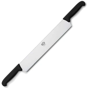 Cutit Bucatarie 2 Manere Victorinox Cheese Knife, Fibrox, Lama 36cm, Negru