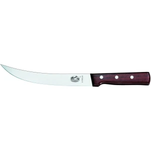 Cutit Bucatarie Victorinox Breaking Knife, Lama Curbata 20cm, Lemn, Maro