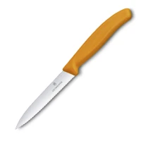 Cutit Bucatarie Victorinox, Swiss Classic Paring Knife, Lama Zimtata 10cm, Portocaliu
