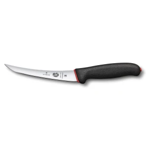 Cutit Dezosat Victorinox Fibrox Dual Grip, Curved, Lama Flexibila 15cm, Negru/Rosu Cutit Dezosat Victorinox Fibrox Dual Grip, Curved, Lama Flexibila 15cm, Negru/Rosu