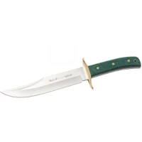 Cutit MUELA 160mm Blade BW-CLASSIC-16G, Full Tang Blade, Handle Jute Micarta Green With Brass Guard