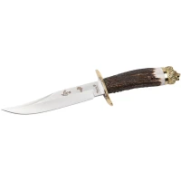 Cutit MUELA 160mm Blade RHINO-16BF, Stag Deer Handle, Brass Guard And Rhino Head Cap