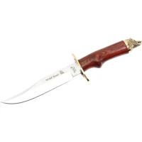 Cutit Muela 160mm Blade Wildboar-16r, Rosewood Pakawood, Brass Guard And Wild Boar Head Cap