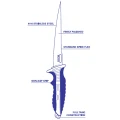 Cutit MUSTAD pentru Filetat, Lama Polisata 17.8cm + Teaca