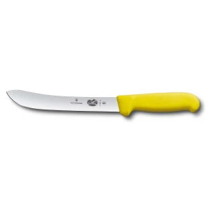 Cutit Macelar Victorinox Butcher Knife Heavy Stiff Blade, Fibrox, Lama 18cm, Galben