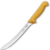 Cutit Pentru Filetat Victorinox Swibo, Fish Filleting Knife, Lama Curbata Flexibila 20cm, Galben