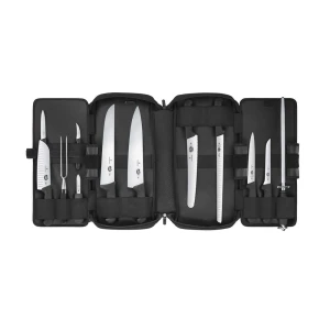 Set 15 Piese Si Geanta Pentru Cutite Victorinox Chefs Knife Folder, Negru