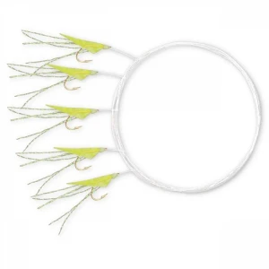Streamer Zebco Z-sea Holografix Herring Trace 1.40m Yellow Fish 5 Carlige