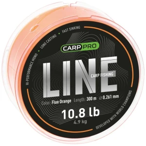 Fir Monofilament CARP PRO Fluorocarbon Coated, Fluo Orange, 0.261mm, 300m
