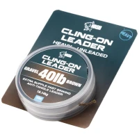 Fir NASH Cling-On Unleaded Leader Leadcore, Gravel Brown, 40lbs-18.14kg, 10m