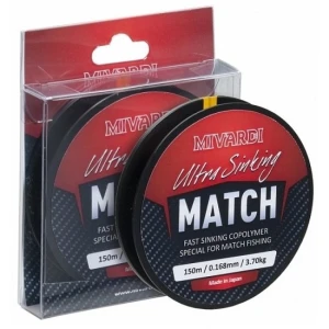 Fir Monofilament Mivardi Ultra Sinking Match, Dark/red, 150m 0.185mm 4.50kg