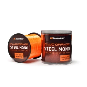 Fir Monofilament Tandem Baits Steel Mono Fluo Ornage 1200mt 0.30mm