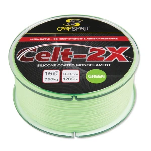 Fir Monofilament Carp Spirit Celt-2x, Verde Fluo, 0.26mm, 5.37kg, 1600m