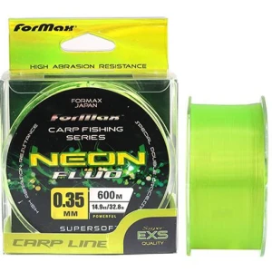 Fir Monofilament FORMAX Carp Neon, Yellow Fluo, 13.30kg, 0.32mm, 600m