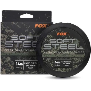 Fir Monofilament Fox Soft Steel Fleck, Camo, 6.4kg, 14lbs, 0.30mm, 1000m Fir Monofilament Fox Soft Steel Fleck, Camo, 6.4kg, 14lbs, 0.30mm, 1000m