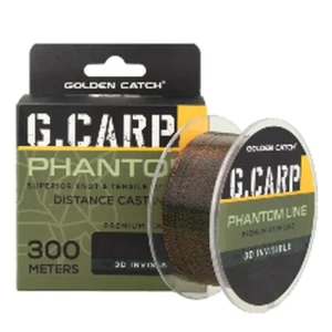 Fir Monofilament GOLDEN CATCH G Carp Phantom 3D Invisible, 0.32mm, 300m