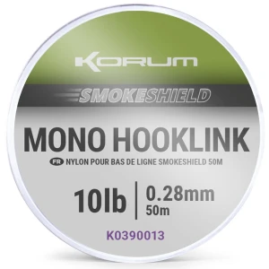 Fir Monofilament Korum Smokeshield Mono Hooklink, 10lbs, 0.28mm, 50m