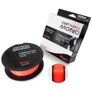 Fir Monofilament MOMOI Cast Mania Mono, Flash Orange, 0.350mm, 9.10kg, 1200m Fir Monofilament MOMOI Cast Mania Mono, Flash Orange, 0.350mm, 9.10kg, 1200m