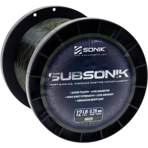 Fir Monofilament SONIK Subsonik Green, 3000m, 5.44kg, 0.28mm