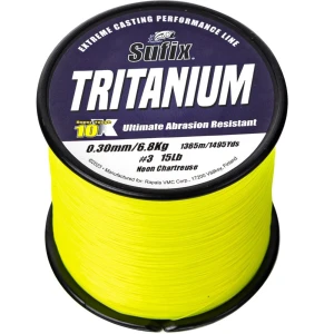 Fir Monofilament Sufix Tritanium, Neon Chartreuse, 680m, 0.45mm, 15.0kg/33lbs