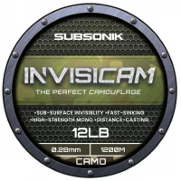 Fir Monofilament Sonik Subsonik Invisicam, Verde Maro Negru, 1200m, 6.80kg, 0.31mm