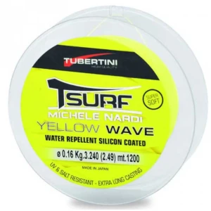 Fir Monofilament TUBERTINI T-Surf Yellow, 3kg, 0.18mm, 1200m Fir Monofilament TUBERTINI T-Surf Yellow, 3kg, 0.18mm, 1200m