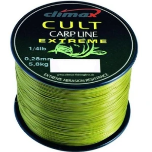 Fir Monofilament Climax Cult Crap Extreme 1000m 0.35mm 9.10kg Matt Olive